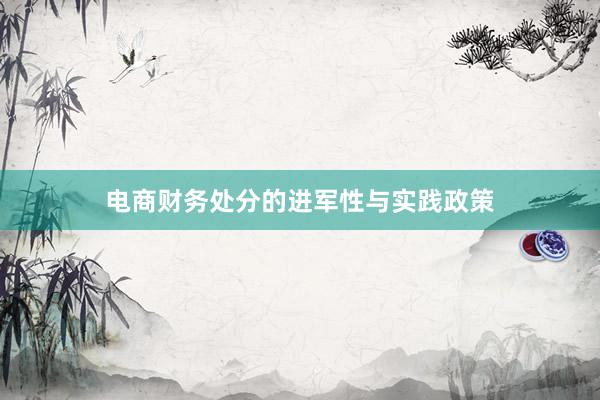 电商财务处分的进军性与实践政策