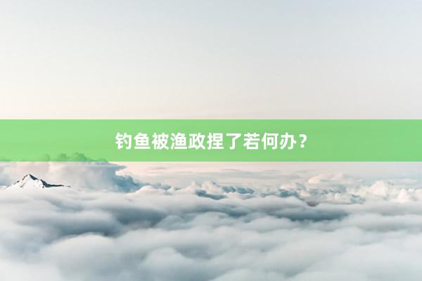 钓鱼被渔政捏了若何办？
